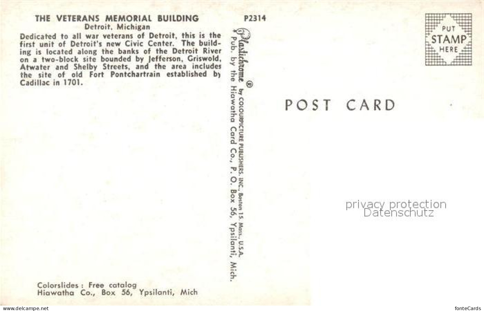 73118151 Detroit_Michigan Veterans Memorial Building - Autres & Non Classés