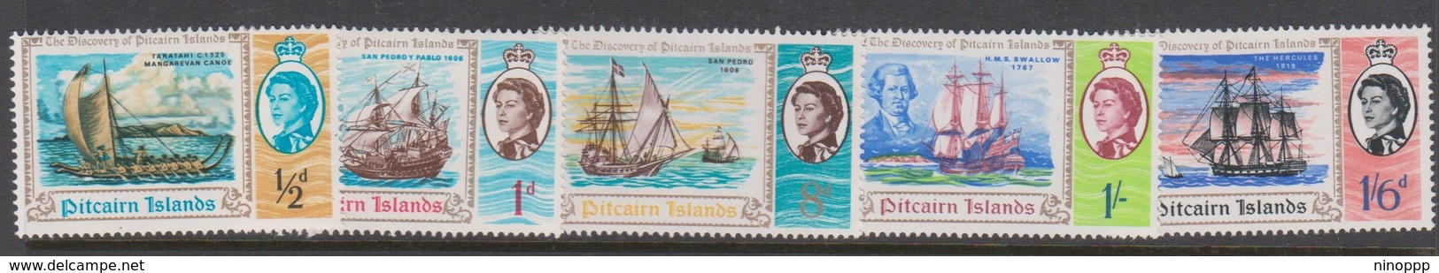 Pitcairn Islands SG 64-68 1967 Bicentenary Of Discovery Of Pitcairn Islands, Mint Never Hinged - Pitcairninsel