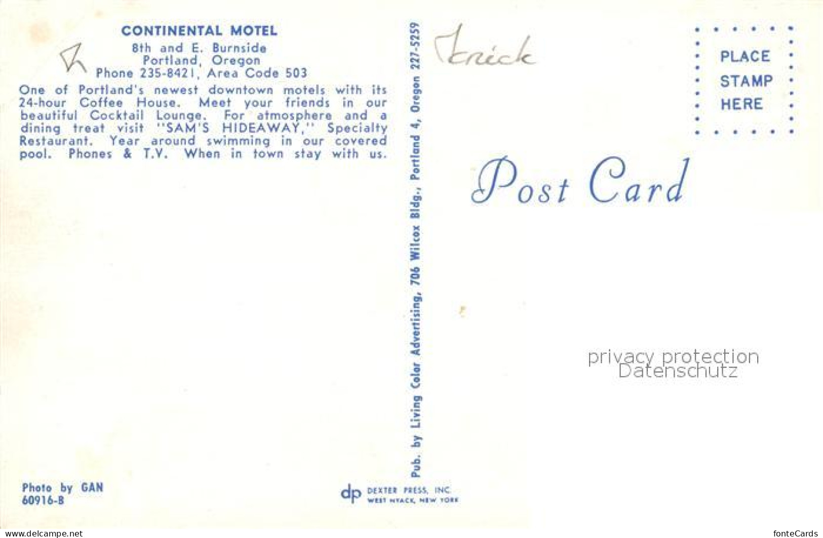 73107063 Portland_Oregon Continental Motel Hallenbad Gaestezimmer - Andere & Zonder Classificatie