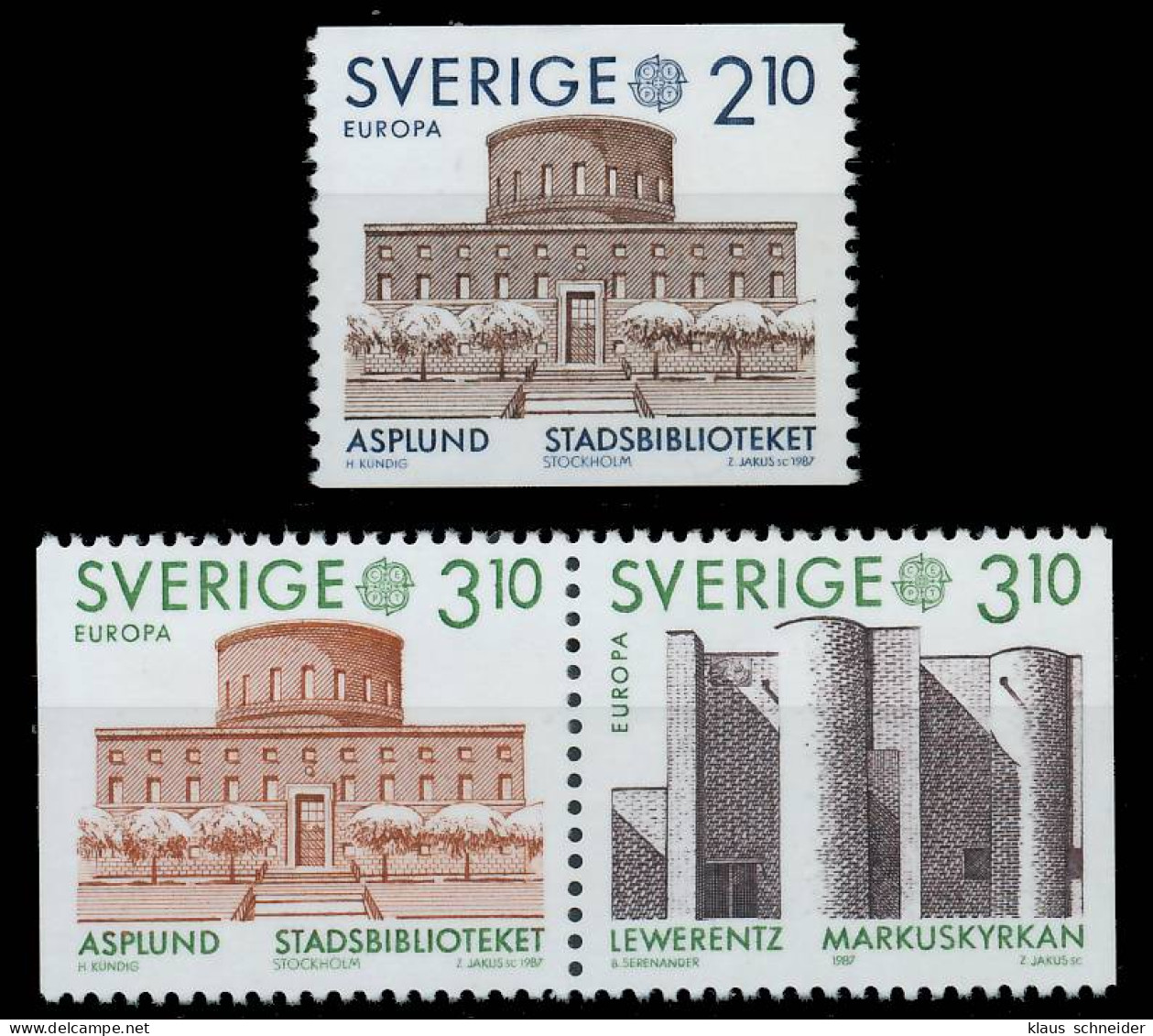 SCHWEDEN 1987 Nr 1428-1430mP Postfrisch X5C9E8E - Unused Stamps