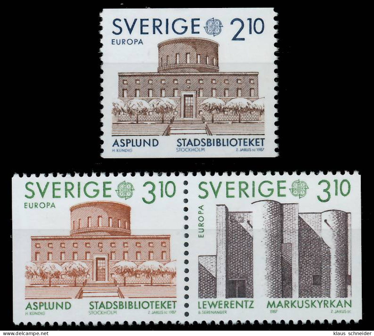 SCHWEDEN 1987 Nr 1428-1430mP Postfrisch X5C9E8E - Nuovi