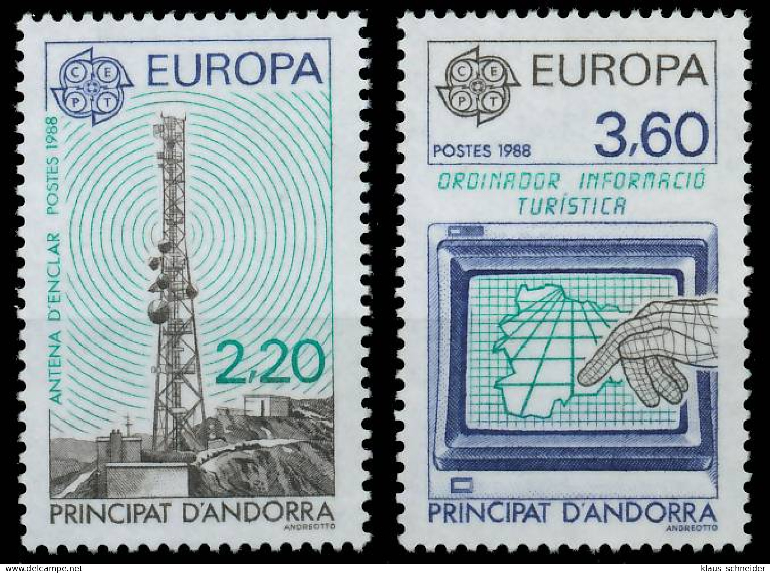 ANDORRA (FRANZ. POST) 1988 Nr 390-391 Postfrisch X5CA02E - Unused Stamps