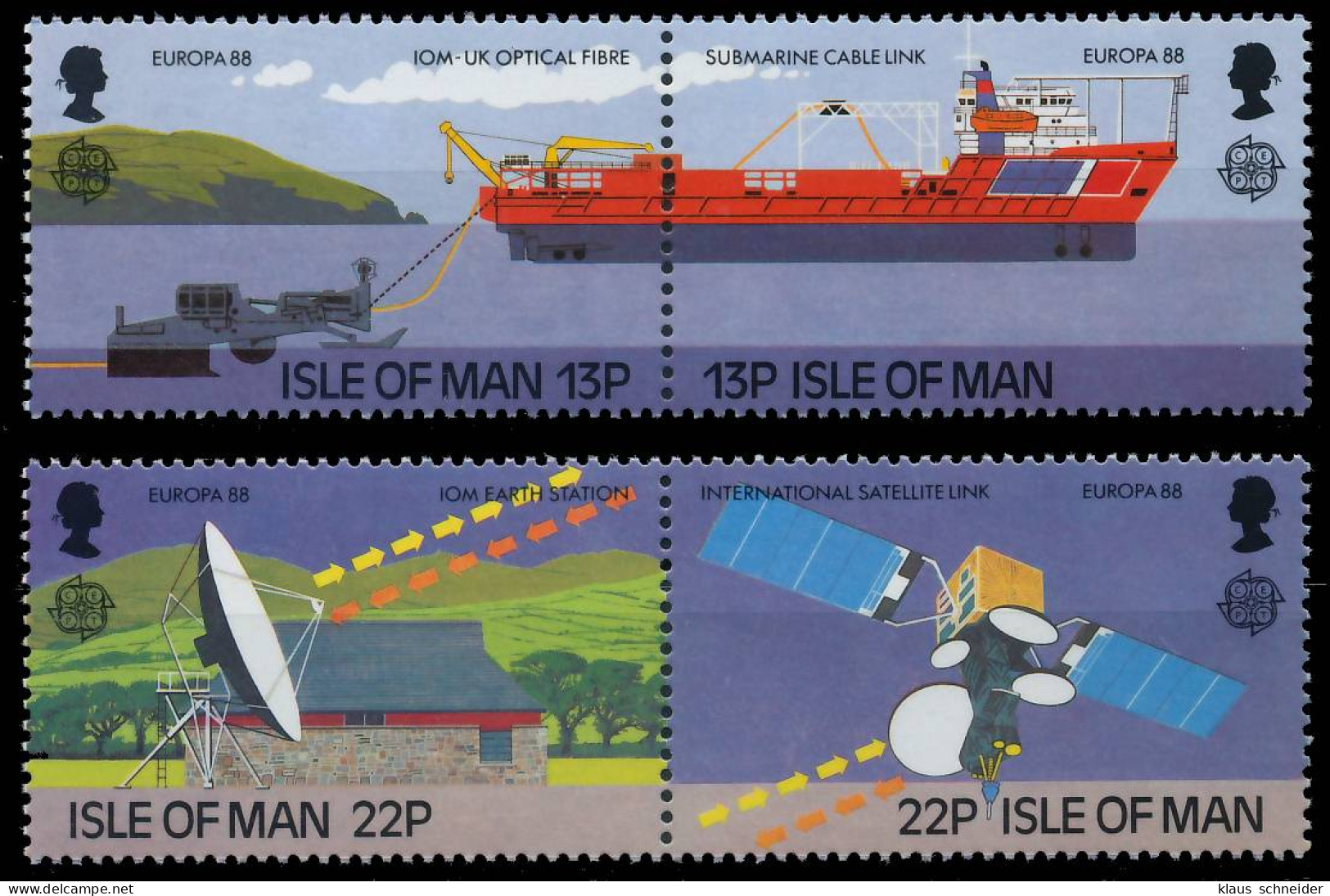 ISLE OF MAN 1988 Nr 367-370 Postfrisch WAAGR PAAR X5CA176 - Isola Di Man