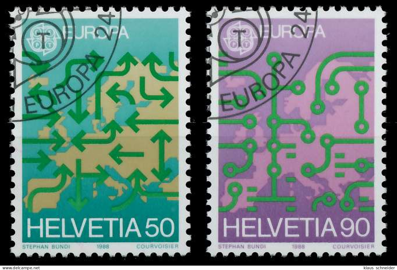 SCHWEIZ 1988 Nr 1370-1371 Gestempelt X5CA2D2 - Used Stamps