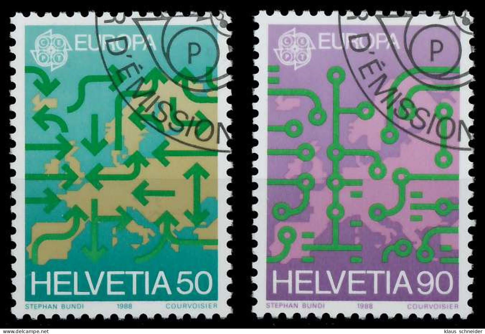 SCHWEIZ 1988 Nr 1370-1371 Gestempelt X5CA3B2 - Used Stamps