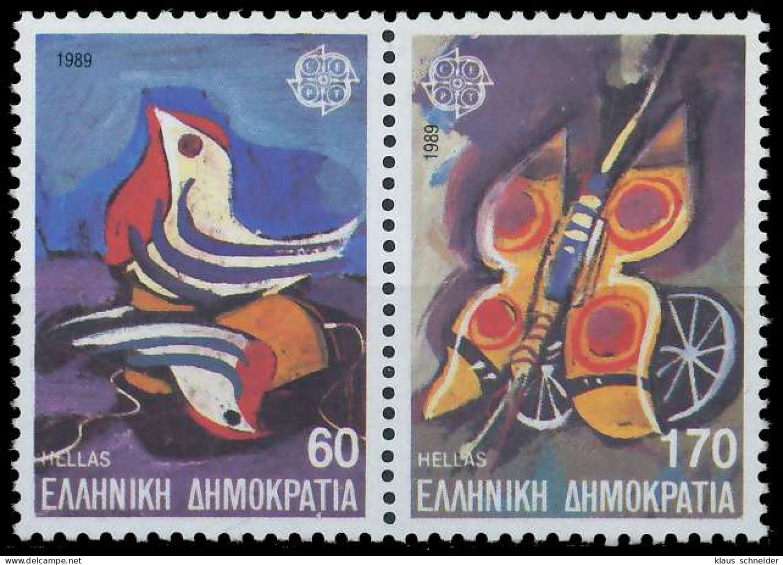 GRIECHENLAND 1989 Nr 1721A-1722A Postfrisch WAAGR PAAR X5CEE1E - Unused Stamps
