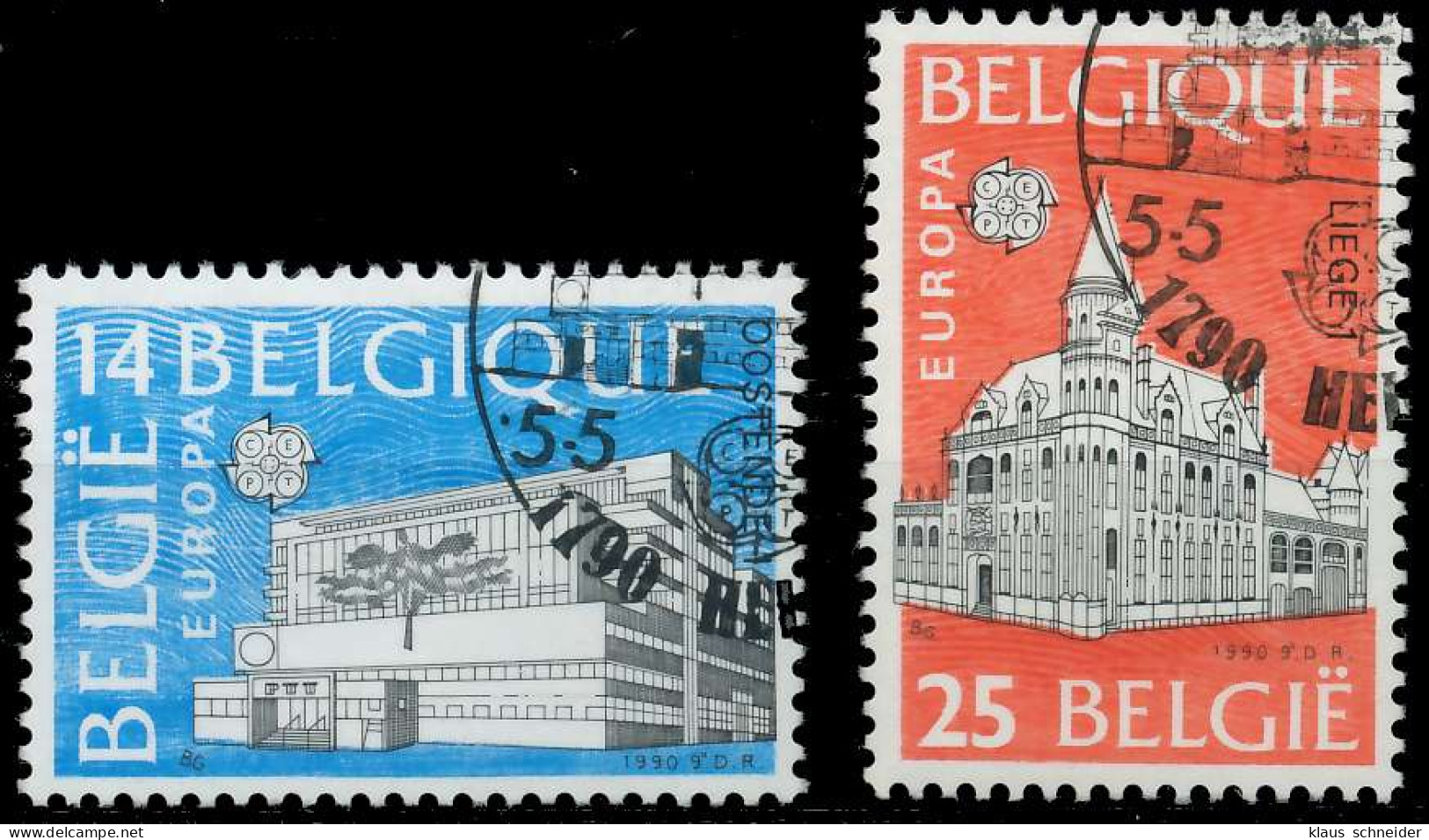 BELGIEN 1990 Nr 2419-2420 Gestempelt X5CF306 - Used Stamps
