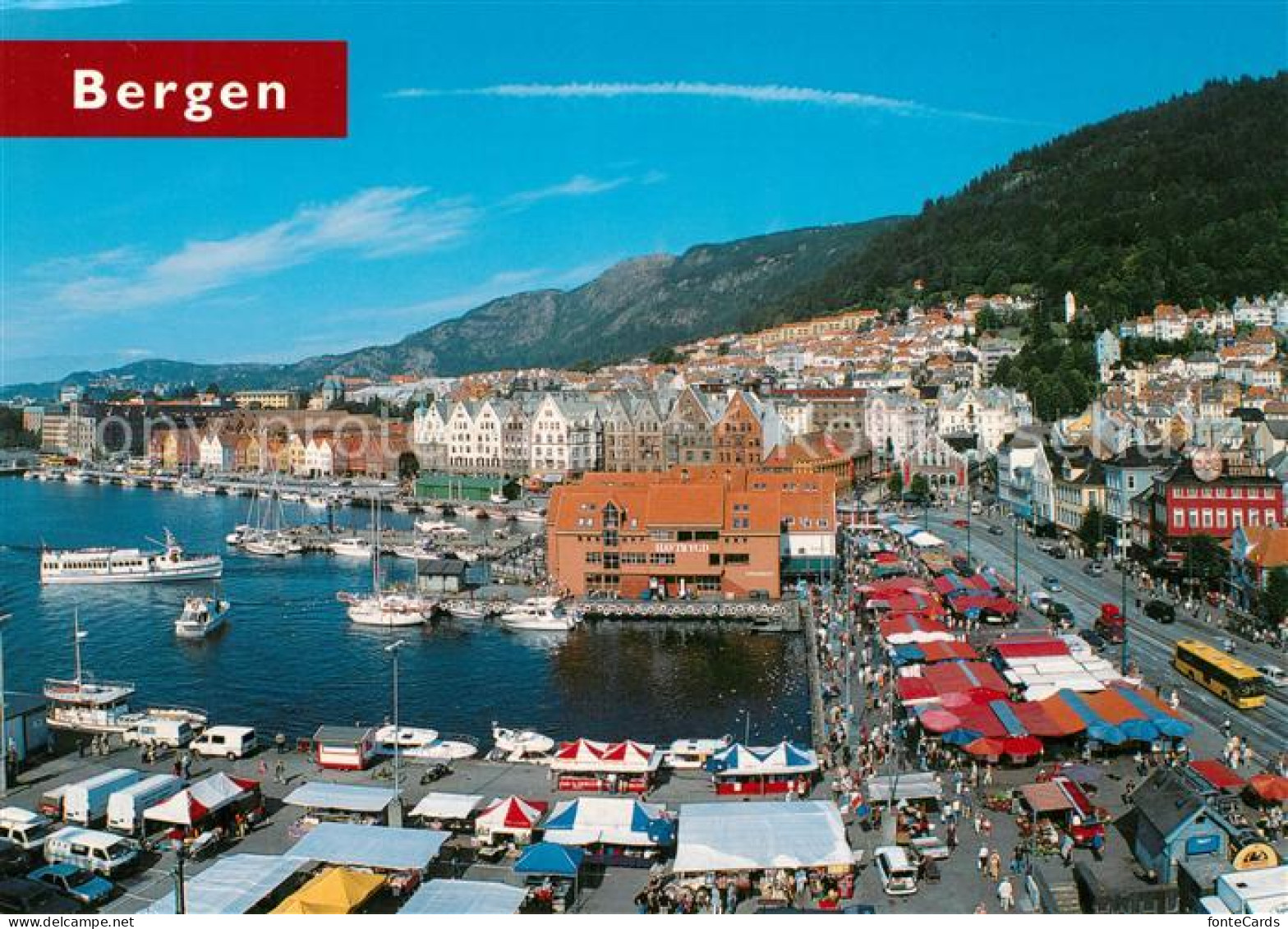 73082518 Bergen Norwegen Fisketorget Og Bryggen Bergen Norwegen - Norwegen