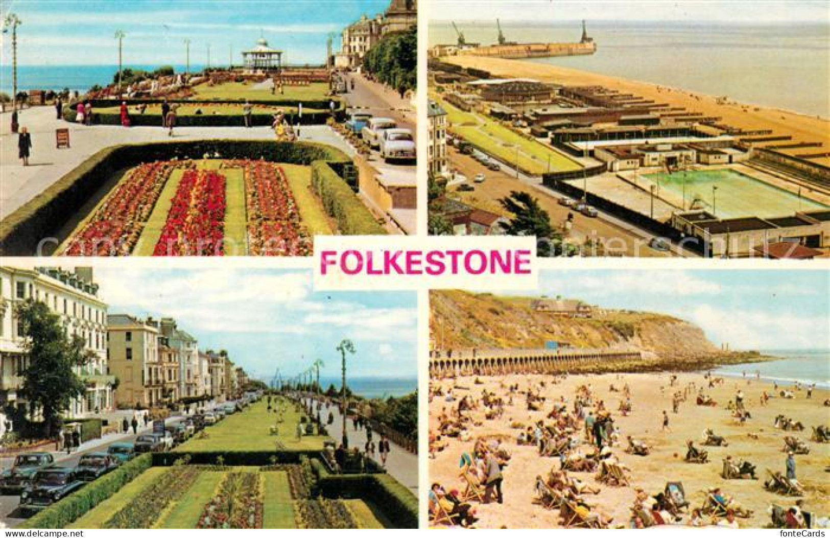 73082076 Folkestone Leas Bandstand Beach  Folkestone - Autres & Non Classés