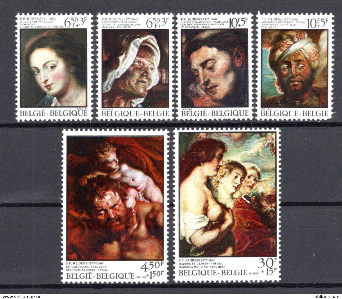 Belgique 1976 Neufs* N°1811 à 1816 Série Complète  1 €    (cote 8 €, 6 Valeurs) - Unused Stamps