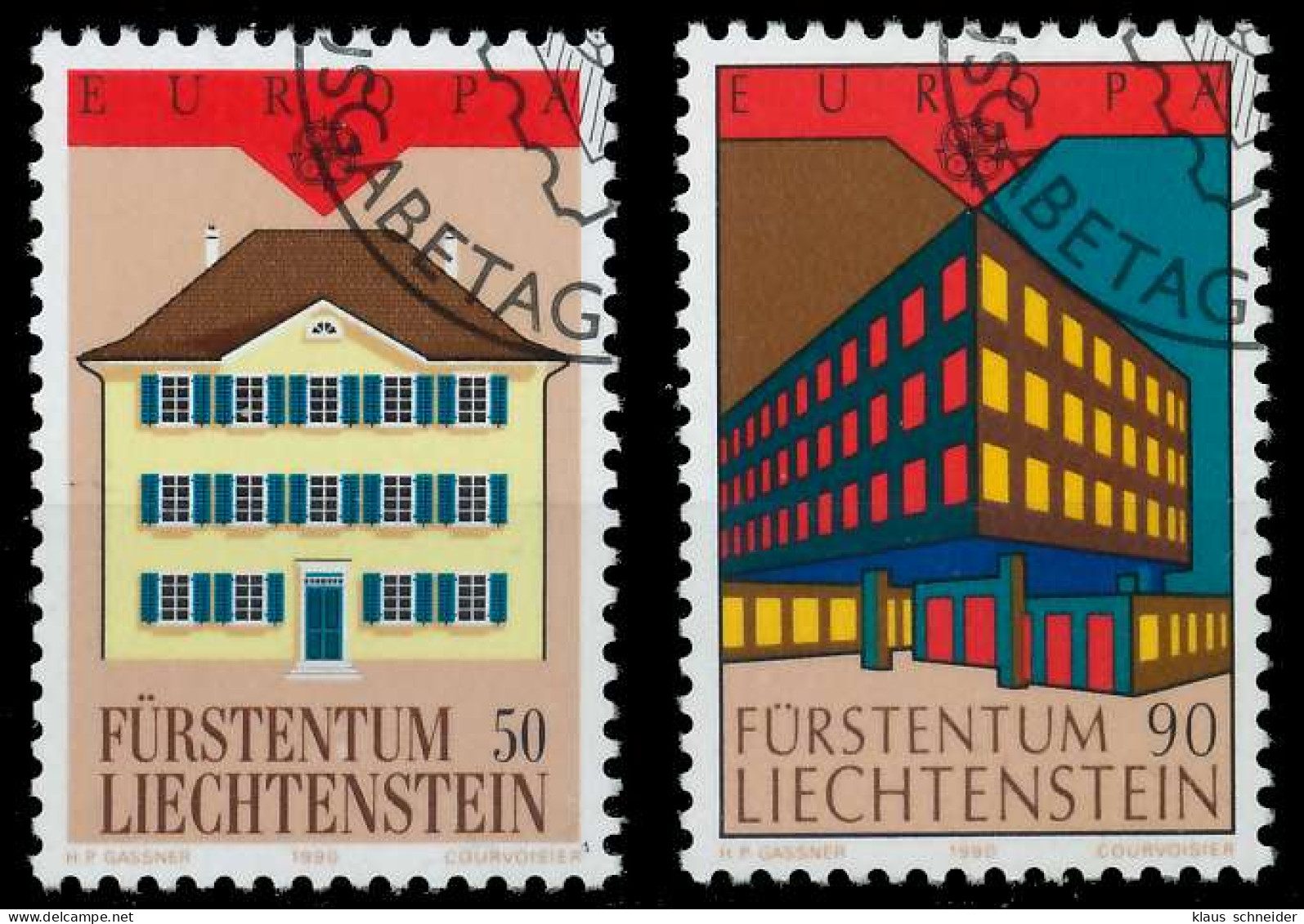 LIECHTENSTEIN 1990 Nr 984-985 Gestempelt X5D2ECA - Gebruikt