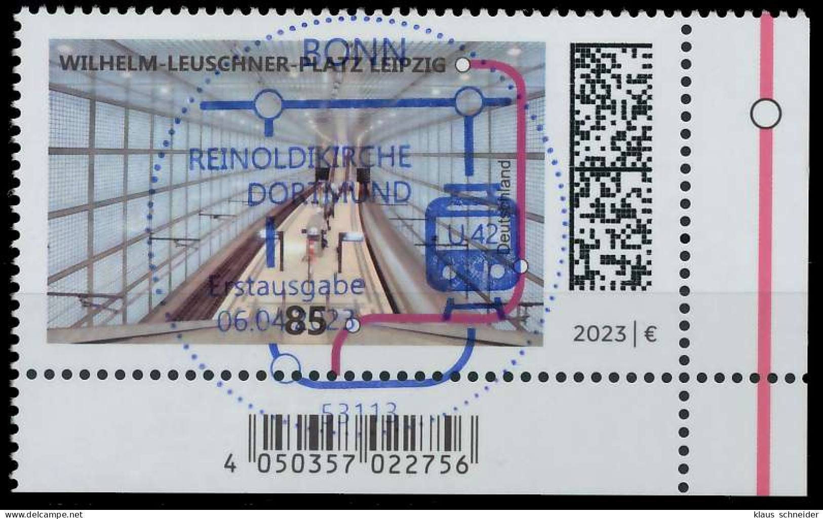 BRD BUND 2023 Nr 3760 ESST Zentrisch Gestempelt ECKE-URE X5EF45A - Usati