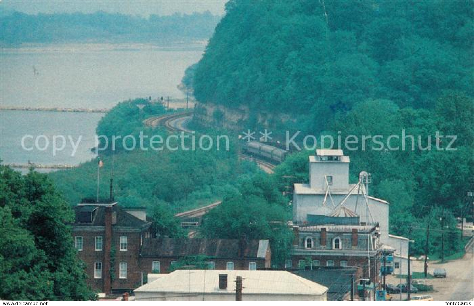 73080020 Hermann_Missouri Looking East From St Pauls UCC Missouri River Railroad - Sonstige & Ohne Zuordnung