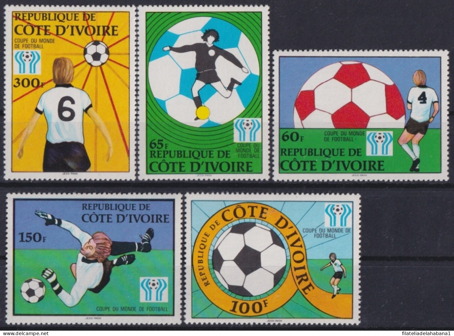 F-EX49863 IVORY COAST COTE D'IVORE MNH 1978 ARGENTINA SOCCER WORLD CUP SET.  - 1978 – Argentine