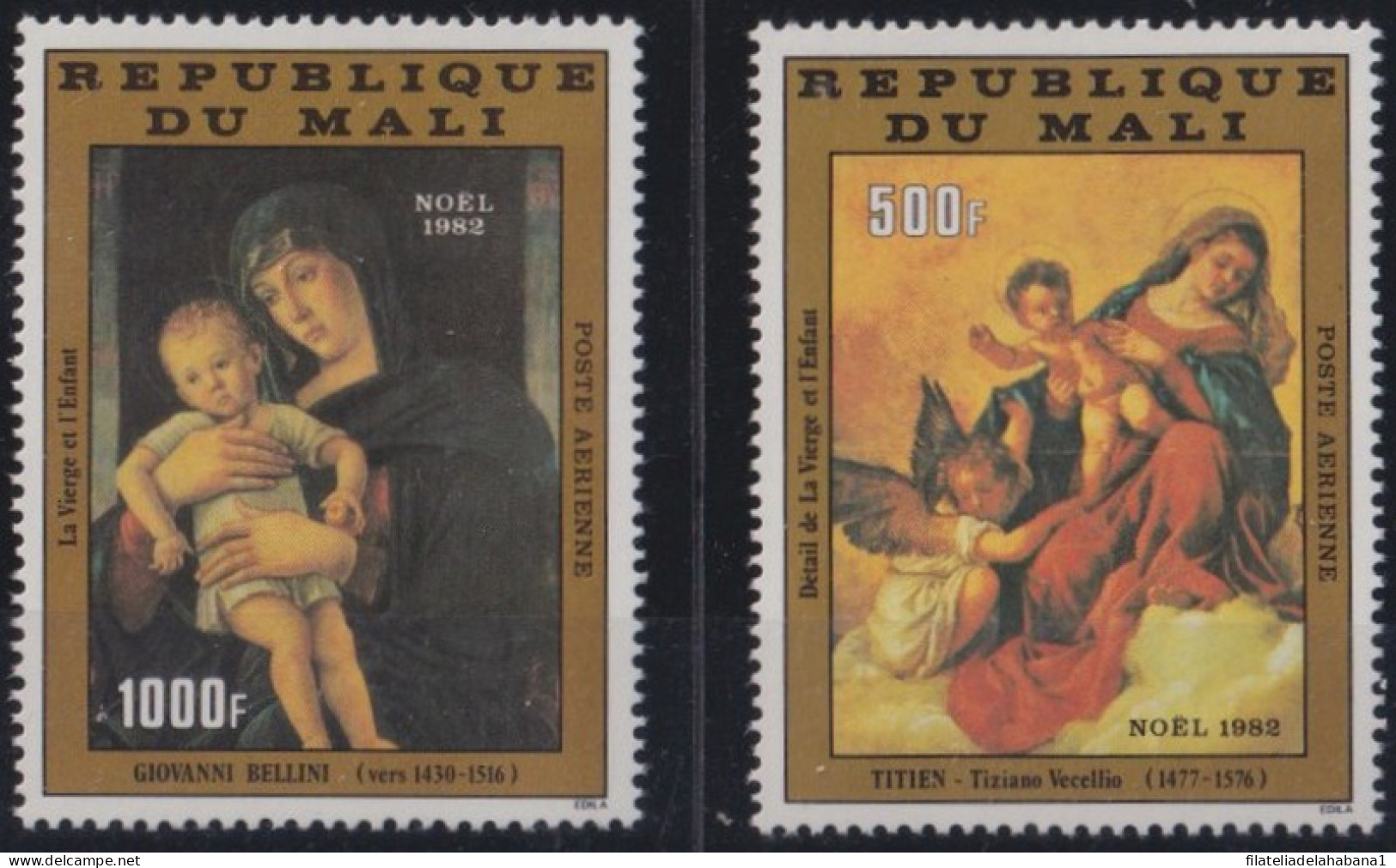 F-EX49519 MALI 1982 MNH CHRISTMAS NAVIDAD RELIGION ART TITIAN GIOVANNI BELLINI PAINTING.  - Religion