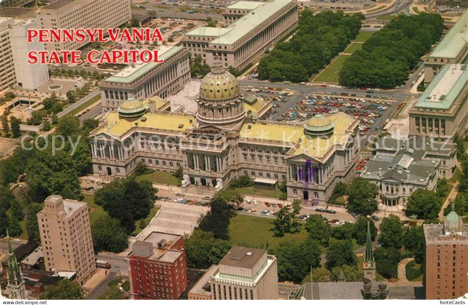 73079010 Harrisburg Pennsylvania Fliegeraufnahme State Capitol Harrisburg Pennsy - Otros & Sin Clasificación