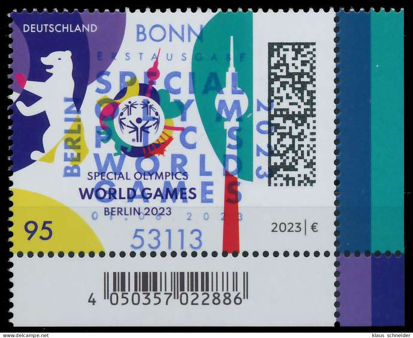 BRD BUND 2023 Nr 3770 ESST Zentrisch Gestempelt ECKE-URE X61EC36 - Used Stamps