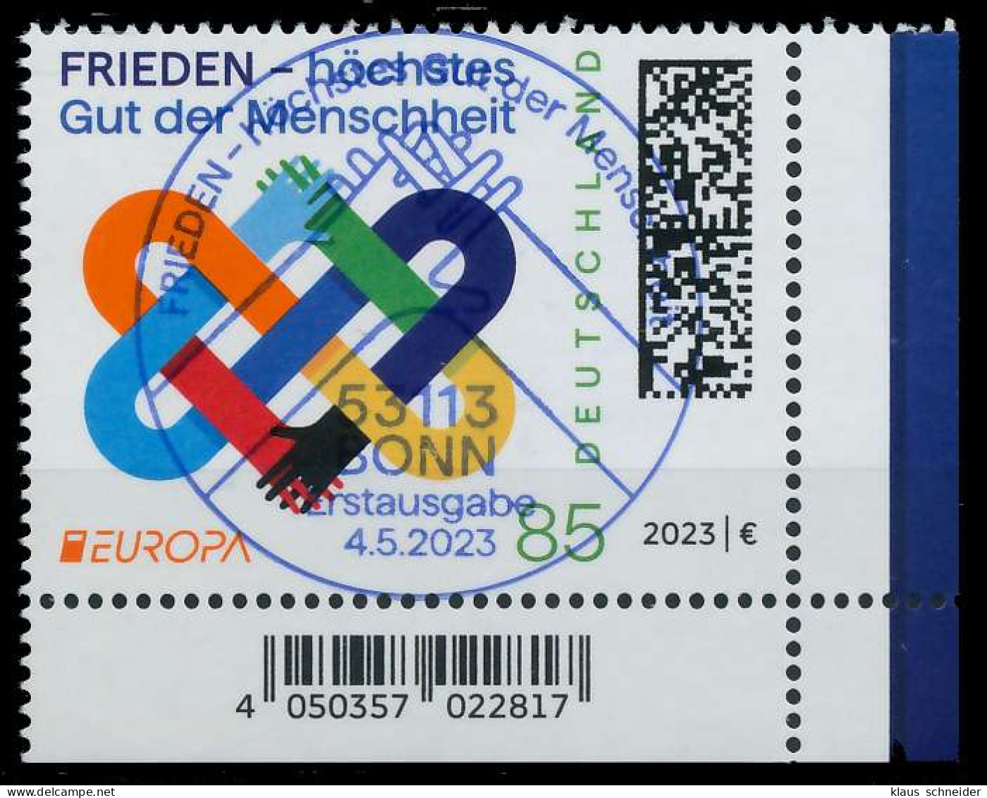 BRD BUND 2023 Nr 3765 ESST Zentrisch Gestempelt ECKE-URE X61EC8E - Used Stamps