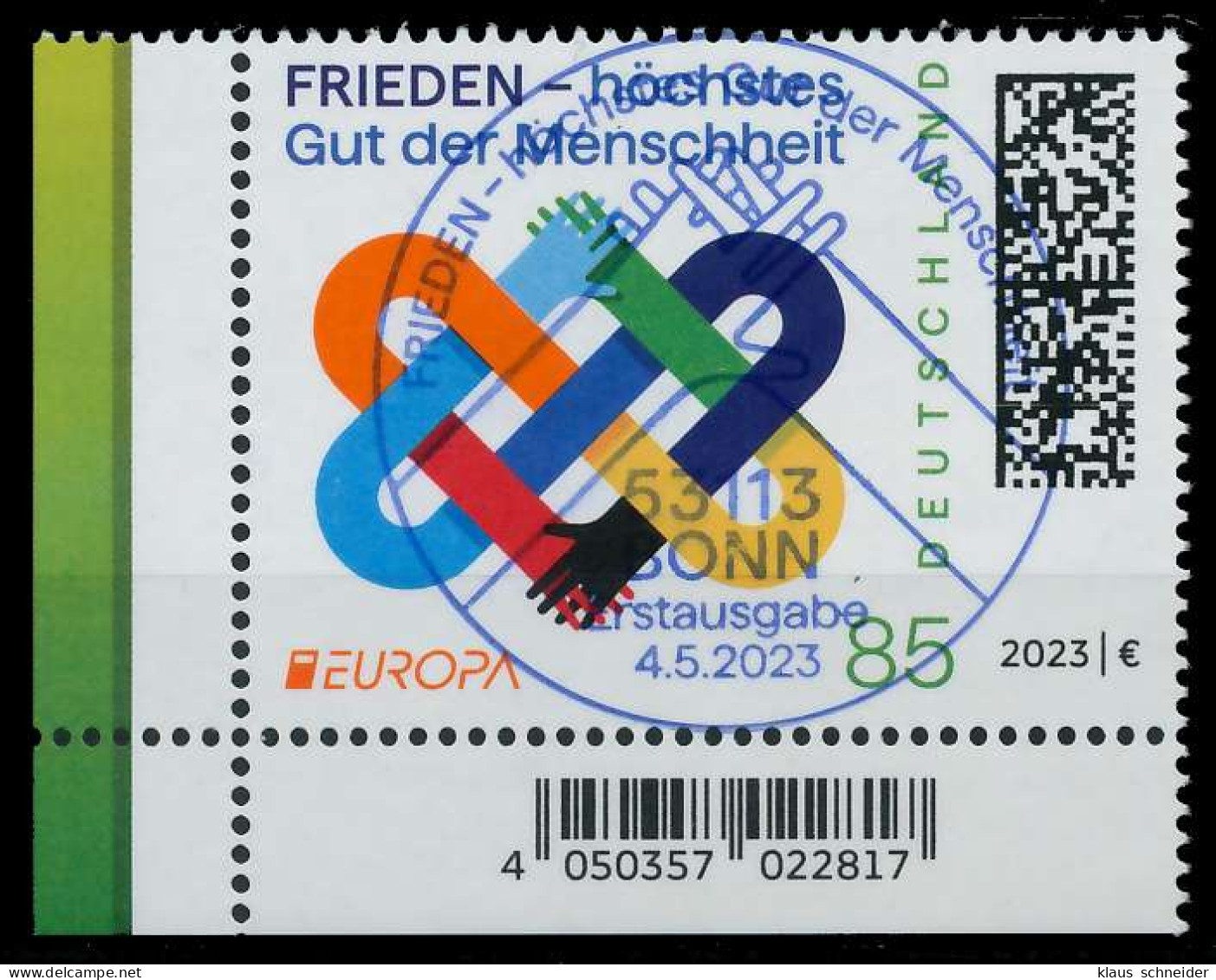 BRD BUND 2023 Nr 3765 ESST Zentrisch Gestempelt ECKE-ULI X61ECCA - Used Stamps