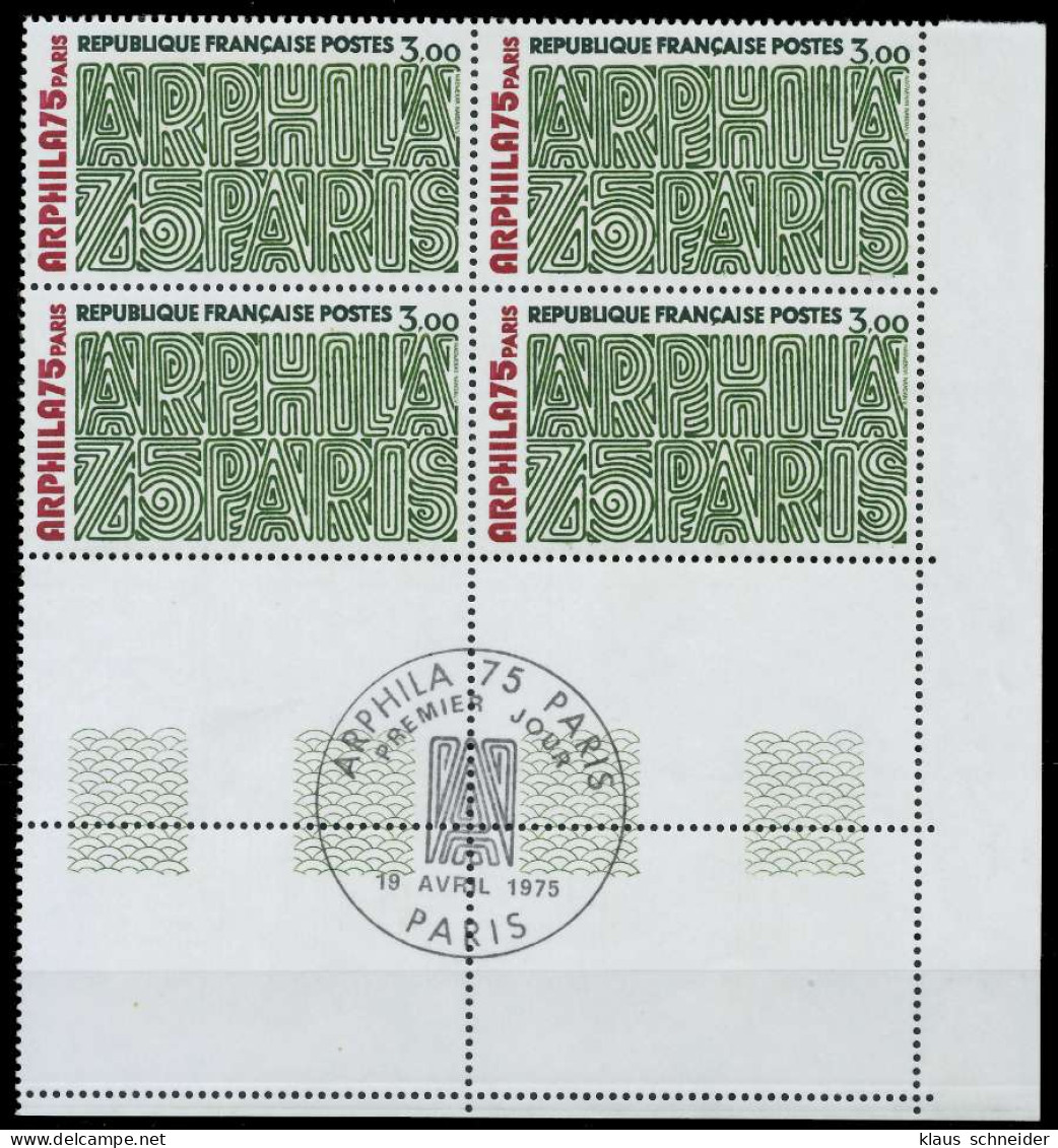 FRANKREICH 1975 Nr 1914L Postfrisch VIERERBLOCK ECKE-UR X61EDC6 - Ungebraucht