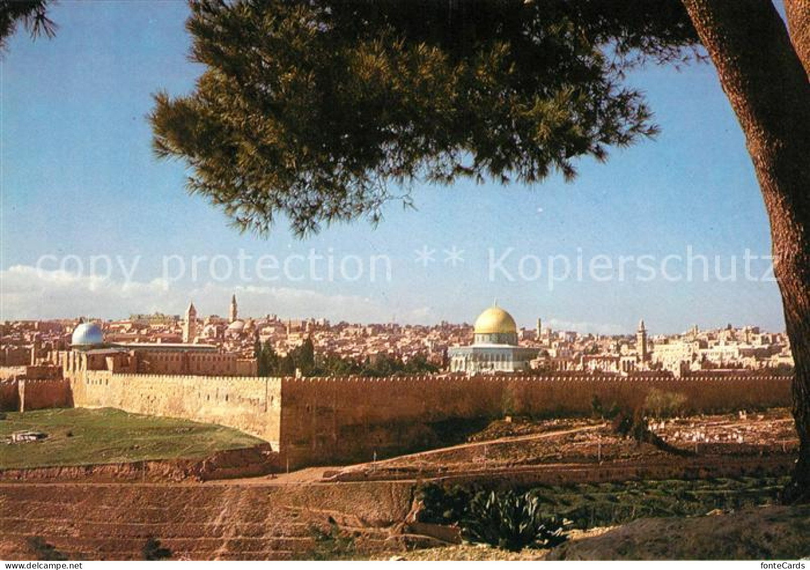 73070112 Jerusalem Yerushalayim Temple Area Eastern Wall Seen From Mount Of Oliv - Israel