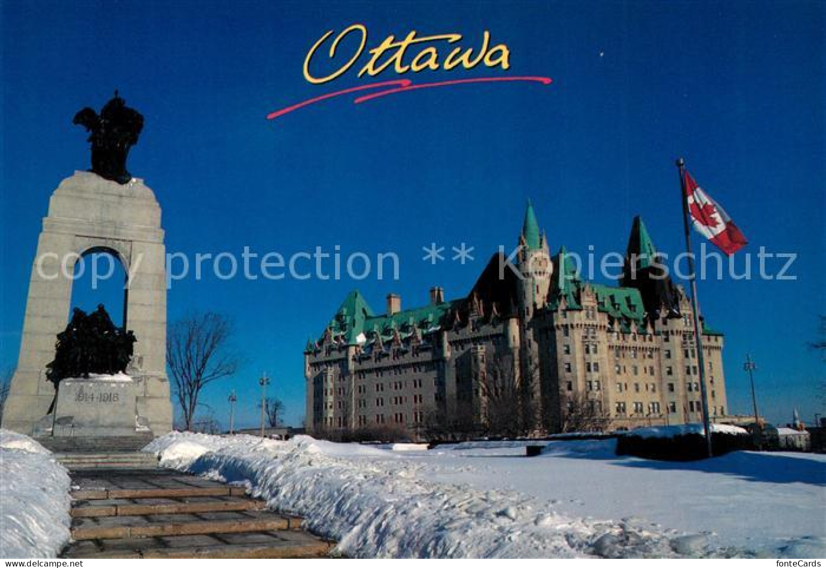 73063093 Ottawa Ontario Chateau Laurier Hotel Monument In Winter  - Sin Clasificación