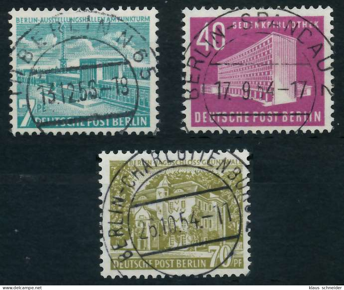 BERLIN DS BAUTEN 1 Nr 121-123 Zentrisch Gestempelt X642192 - Used Stamps