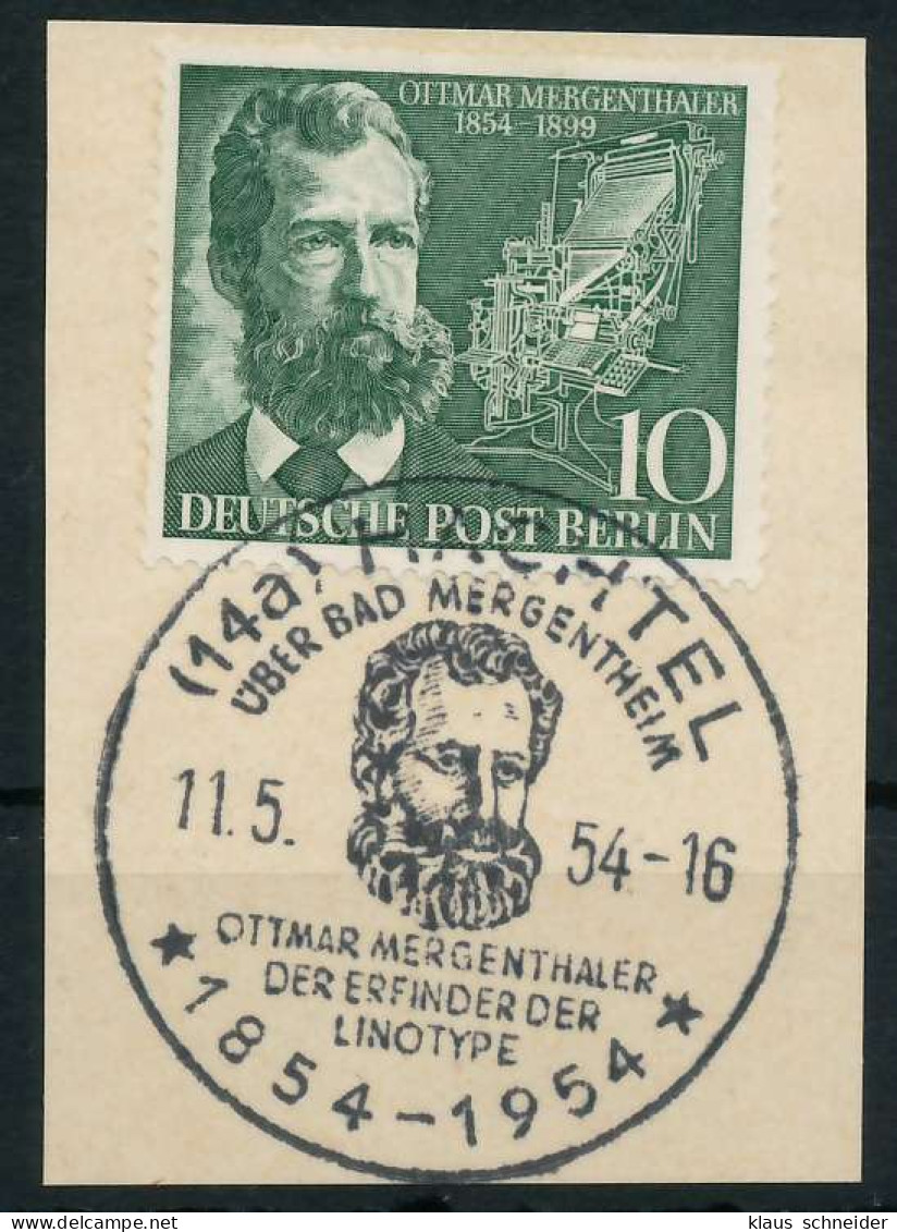 BERLIN 1954 Nr 117 ESST Zentrisch Gestempelt Briefstück X6422FA - Usados