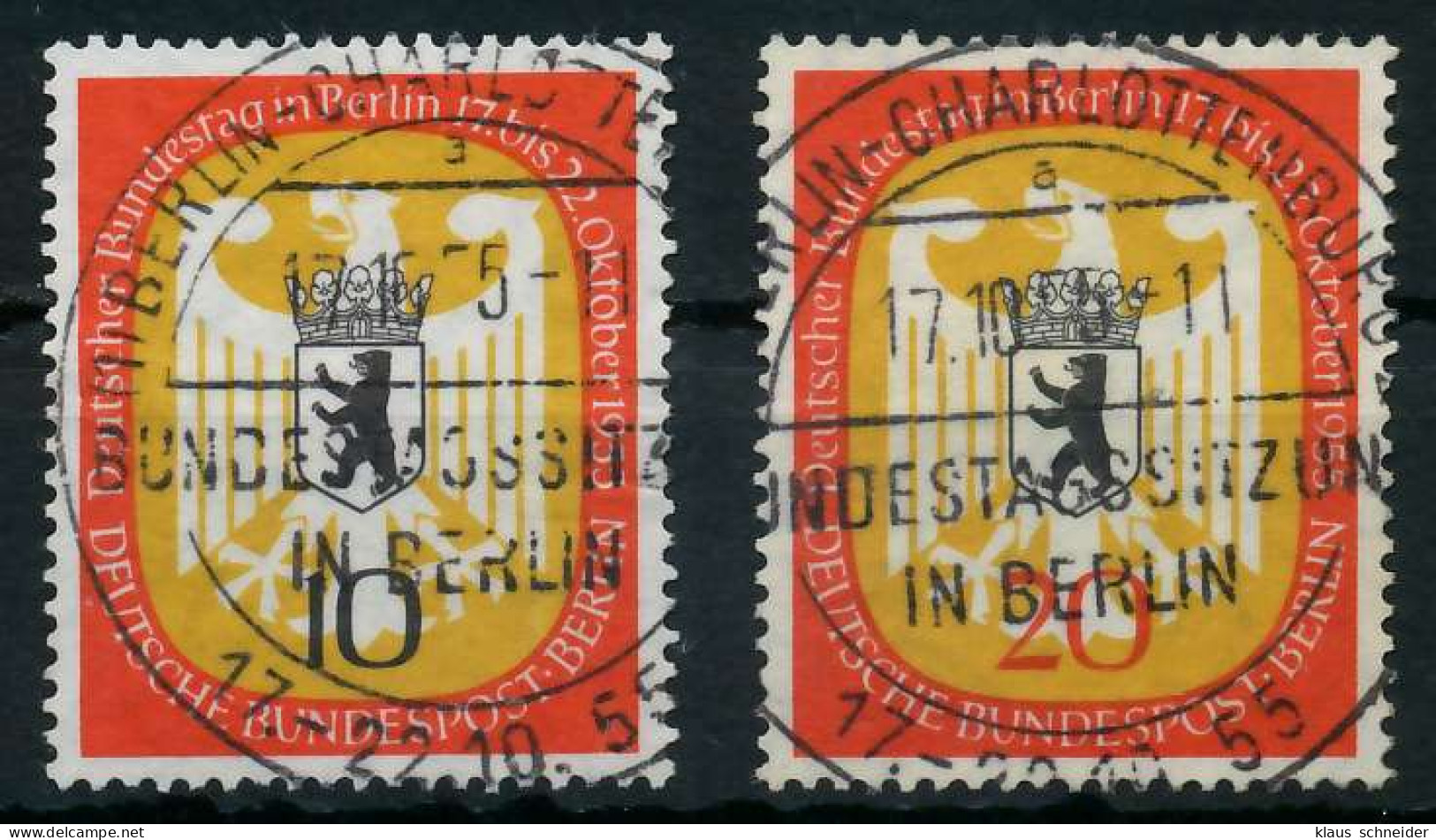 BERLIN 1955 Nr 129-130 ESST Zentrisch Gestempelt X64231E - Usados