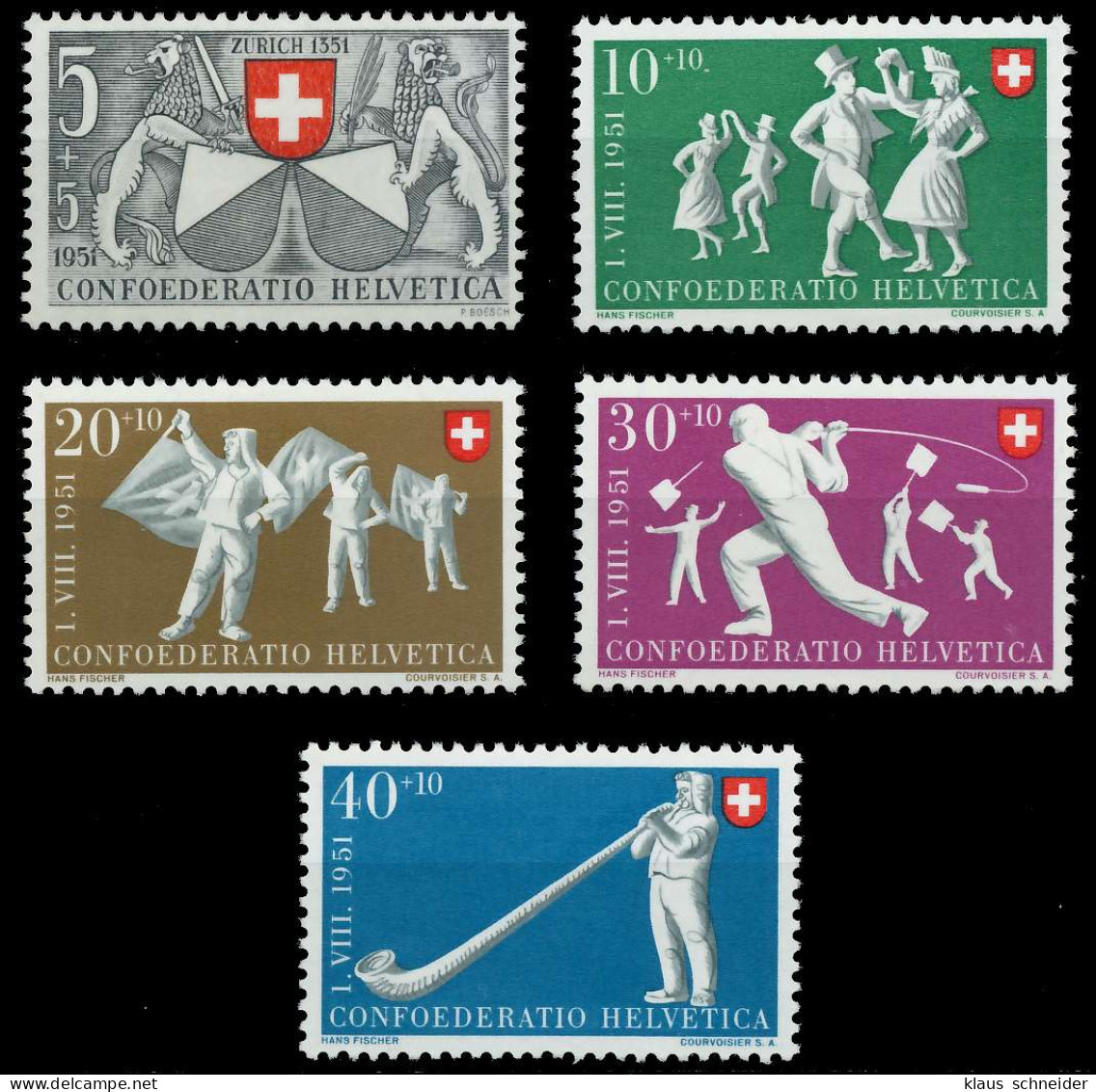 SCHWEIZ PRO PATRIA Nr 555-559 Ungebraucht X657A96 - Unused Stamps