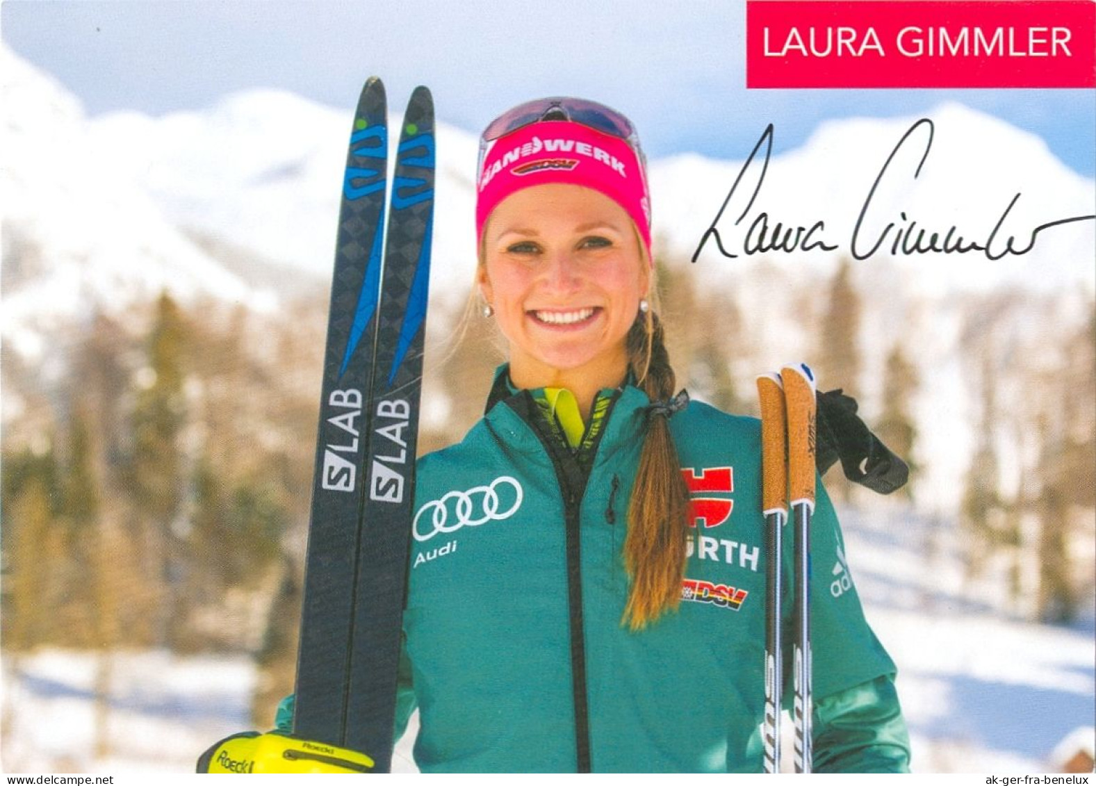 Autogramm AK Langläuferin Laura Gimmler Oberstdorf Im Oberallgäu Allgäu Zoll-Ski-Team Olympia DSV Cross-country Skiing - Autografi