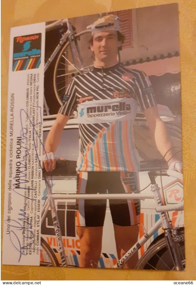 Autographe Marino Polini  Murella 1984 - Cycling