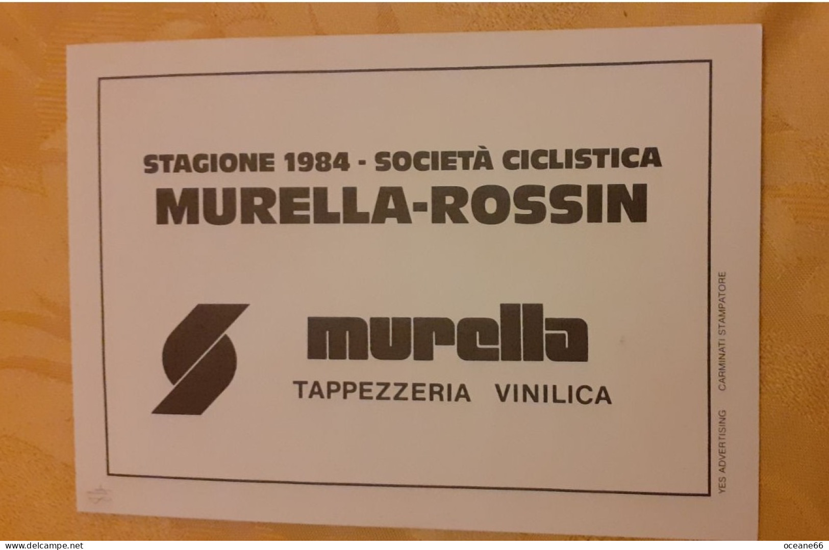 Autographe Marino Polini  Murella 1984 - Radsport