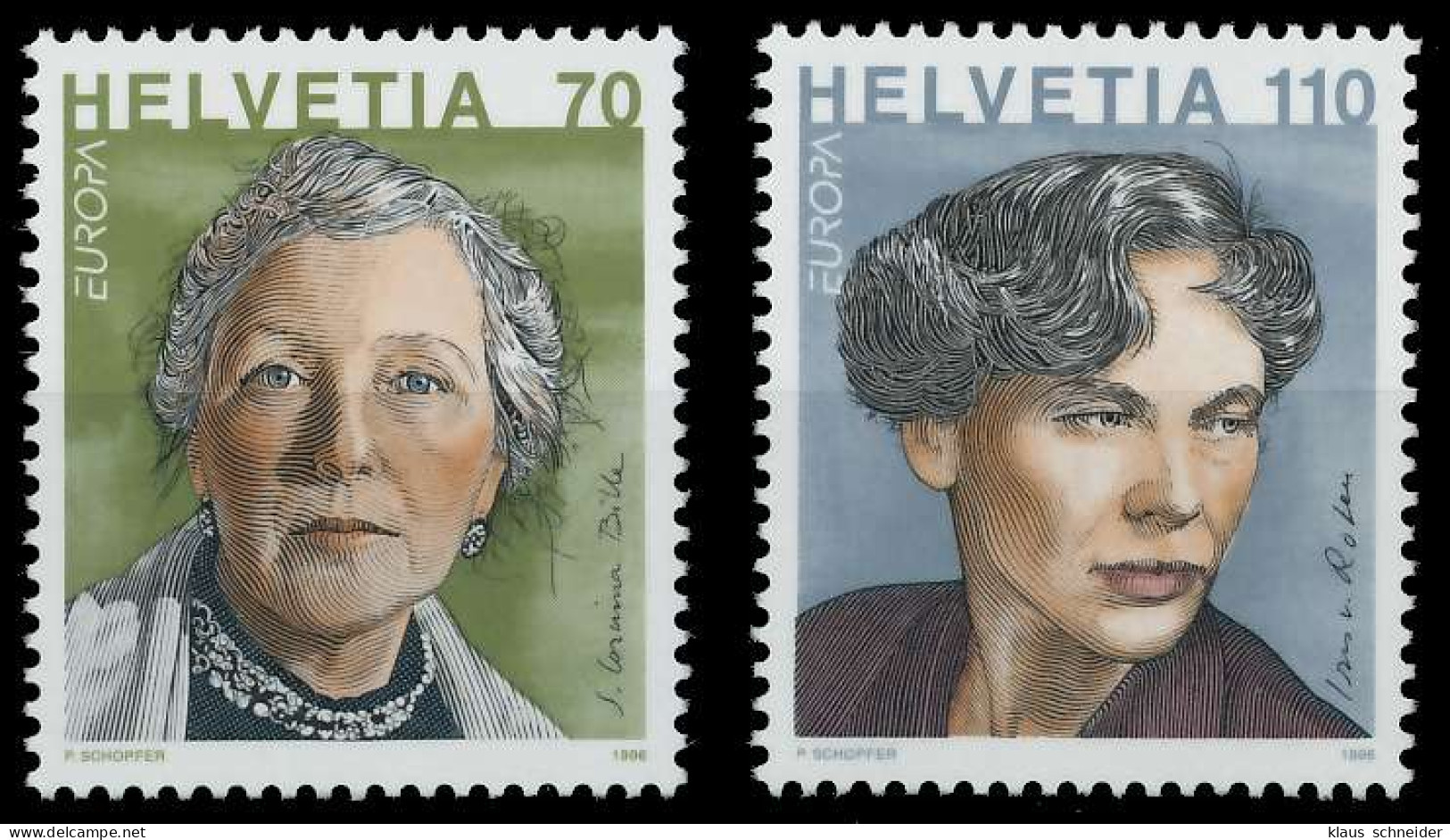 SCHWEIZ 1996 Nr 1581-1582 Postfrisch S2A5EB2 - Unused Stamps