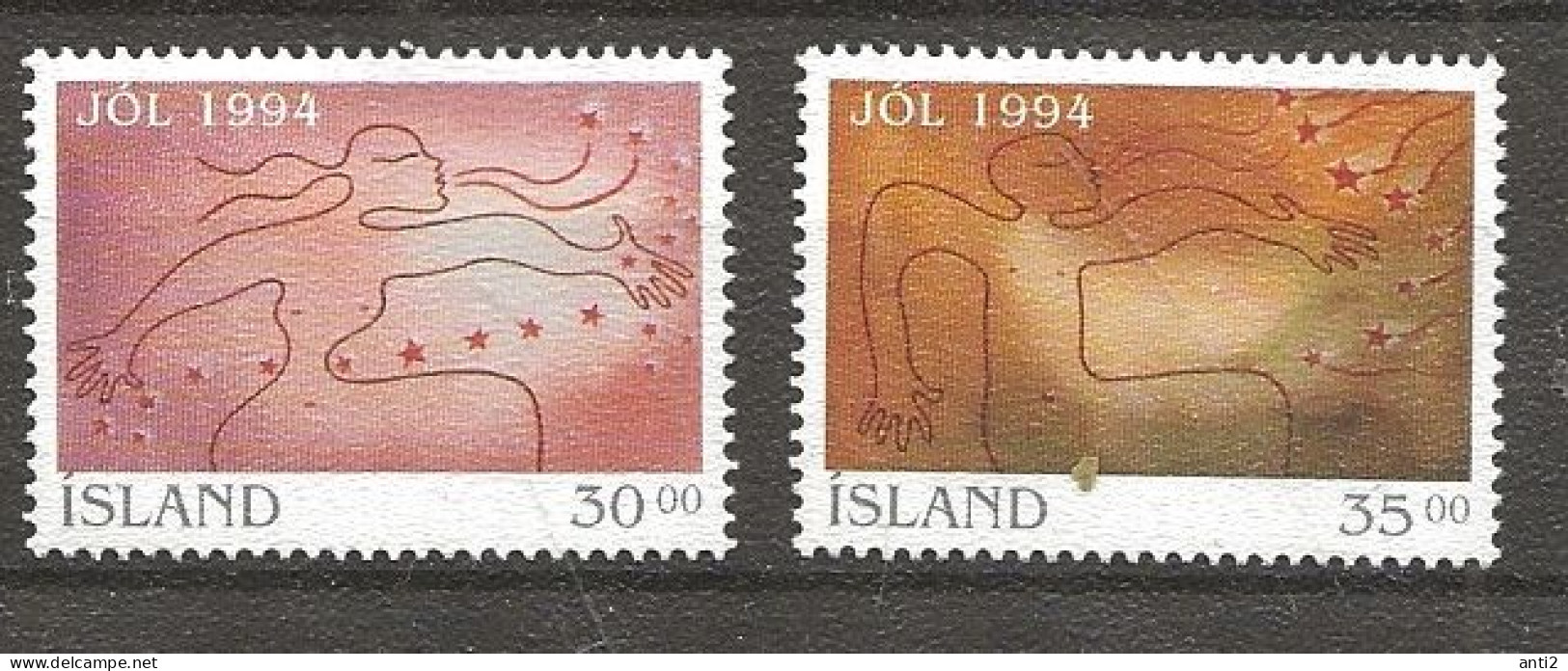 Iceland Island 1994 Paintings By Magnús Kjartansson (* 1949), Man And Woman  MI 816-817 MNH(**) - Ungebraucht