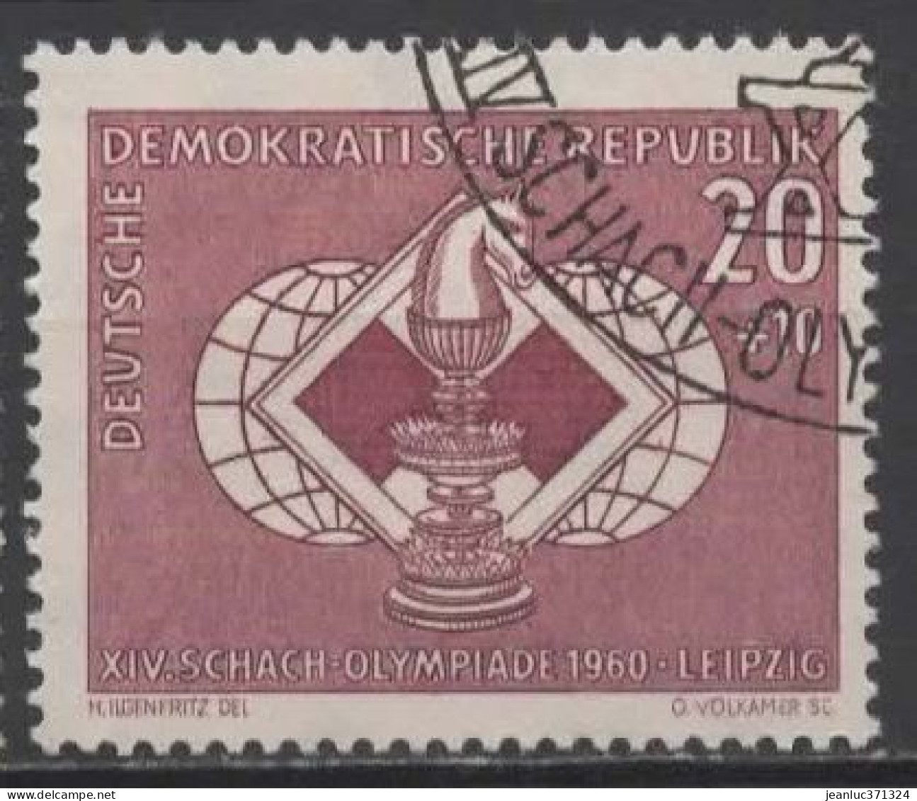 ALLEMAGNE RDA N° 502 Y&T 1960 14e Olympiades D'échecs - Used Stamps