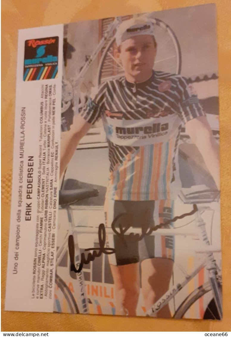 Autographe Erik Pedersen Murella 1984 - Radsport