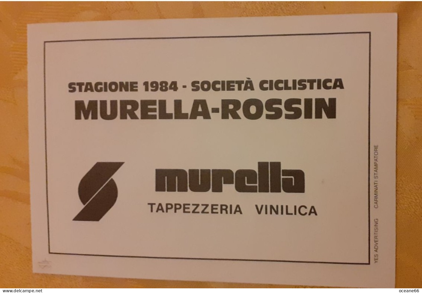 Autographe Erik Pedersen Murella 1984 - Ciclismo