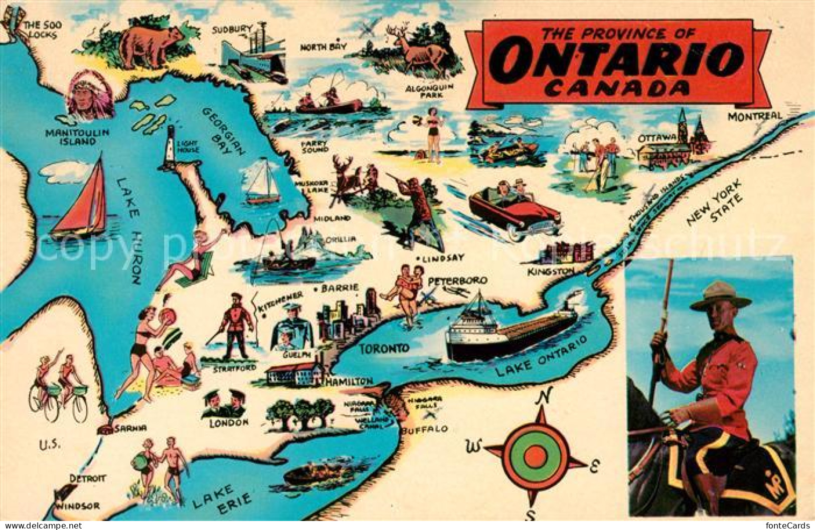 73060756 Ontario Canada Gebietskarte Mounty Ontario Canada - Unclassified