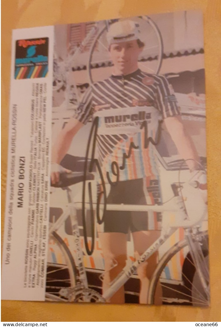 Autographe Mario Bonzi Murella 1984 - Ciclismo