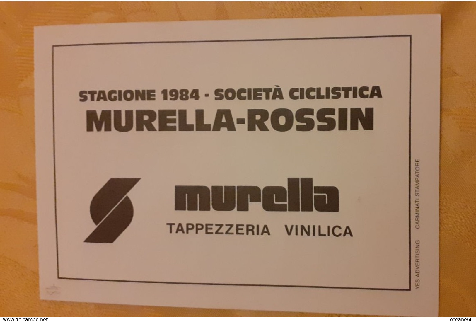 Autographe Mario Bonzi Murella 1984 - Wielrennen