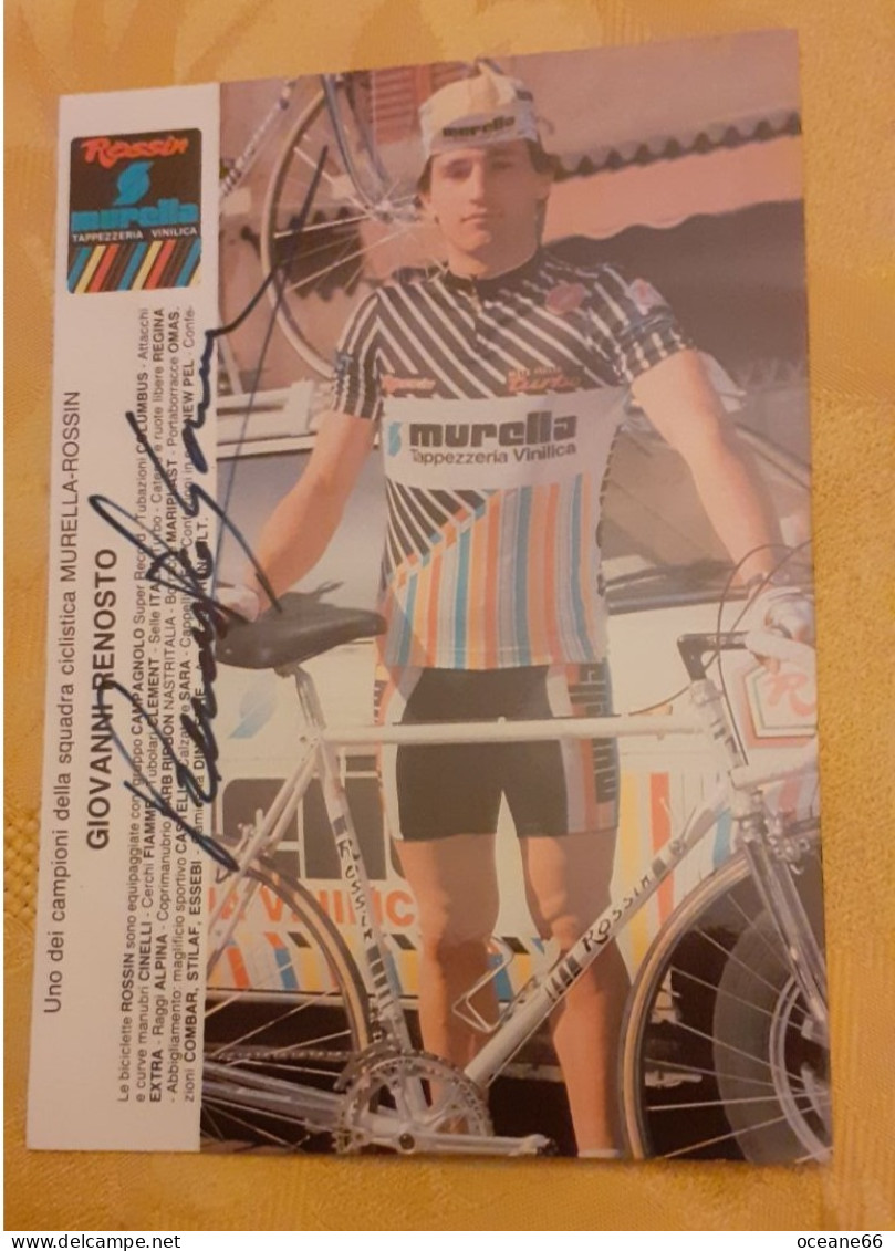 Autographe Giovanni Renosto Murella 1984 - Ciclismo