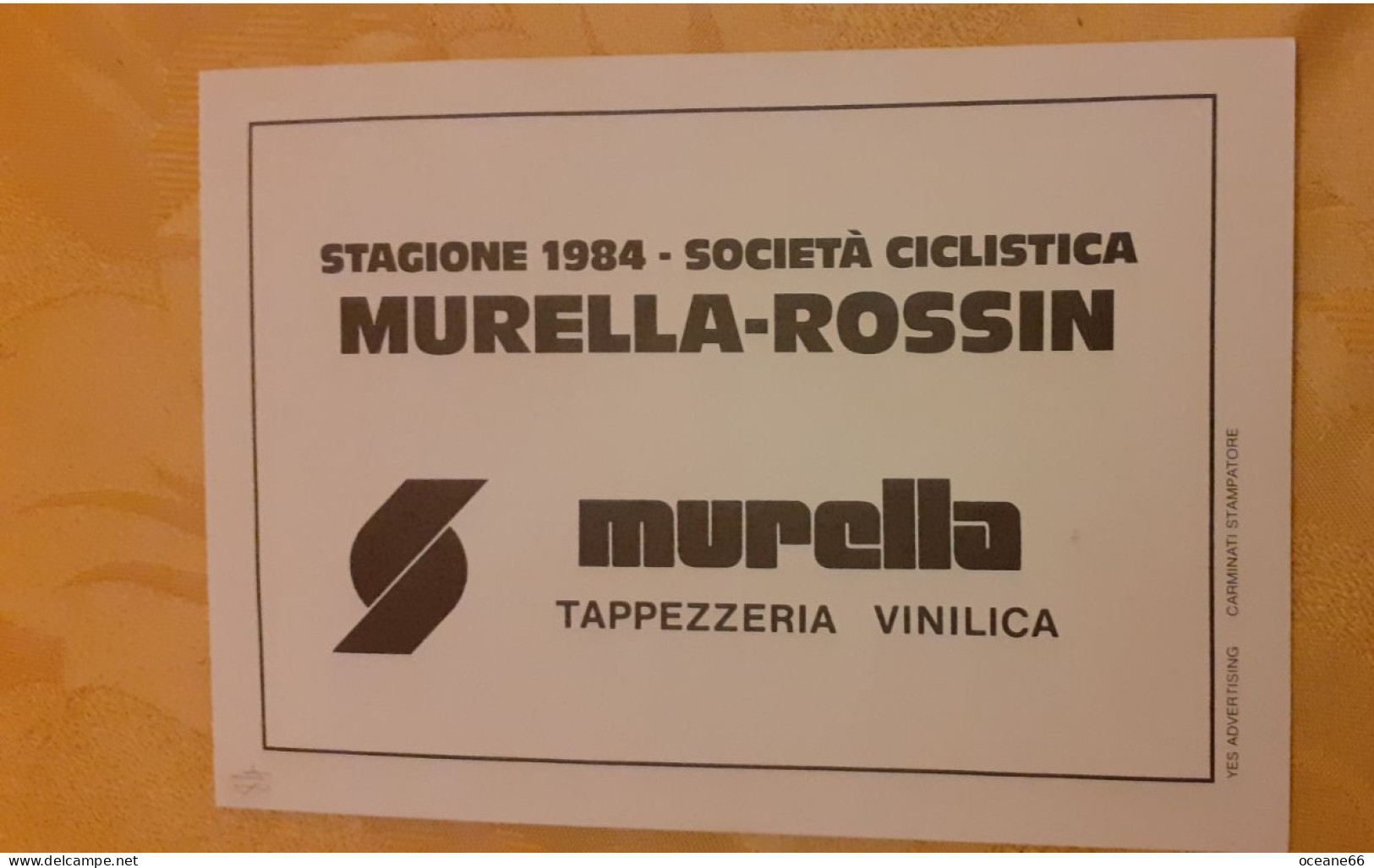 Autographe Giovanni Renosto Murella 1984 - Cyclisme