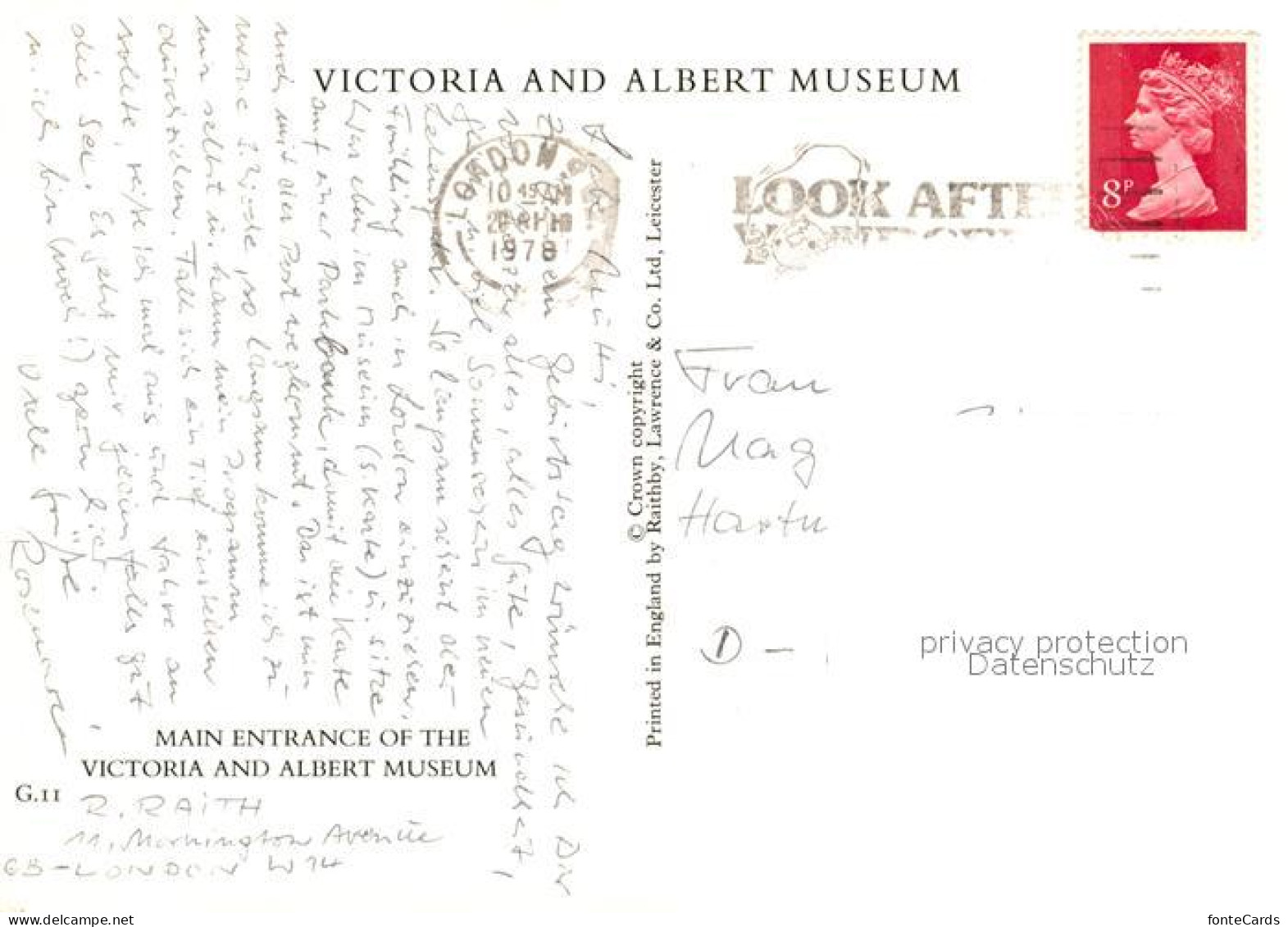 73060075 London Victoria And Albert Museum - Altri & Non Classificati
