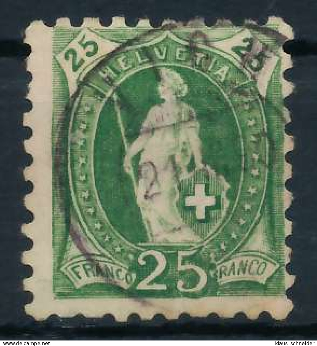 SCHWEIZ STEHENDE HELVETIA Nr 59XB Zentrisch Gestempelt X6AA4D2 - Used Stamps