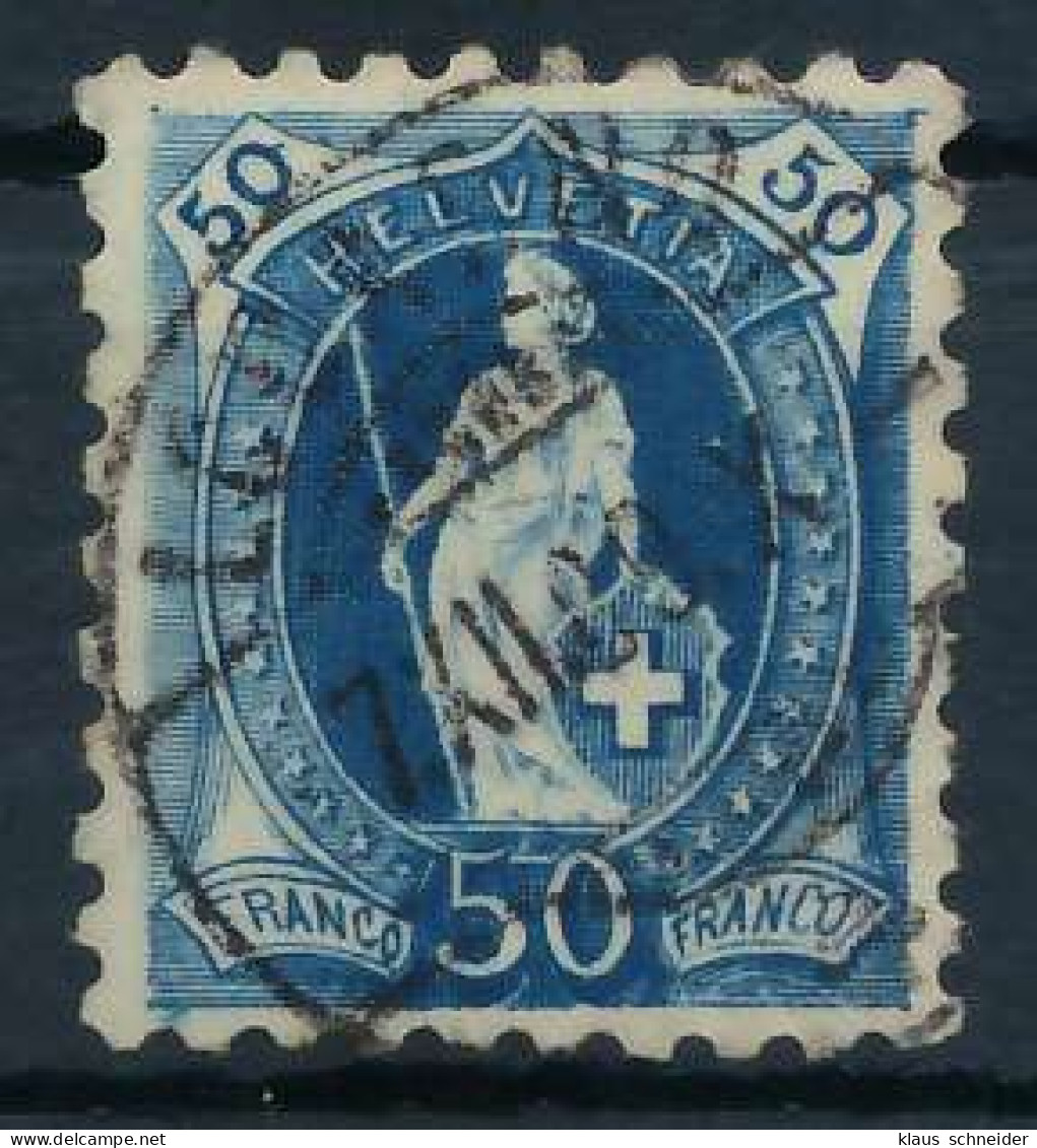 SCHWEIZ STEHENDE HELVETIA Nr 62XB Zentrisch Gestempelt X6AA4EA - Used Stamps