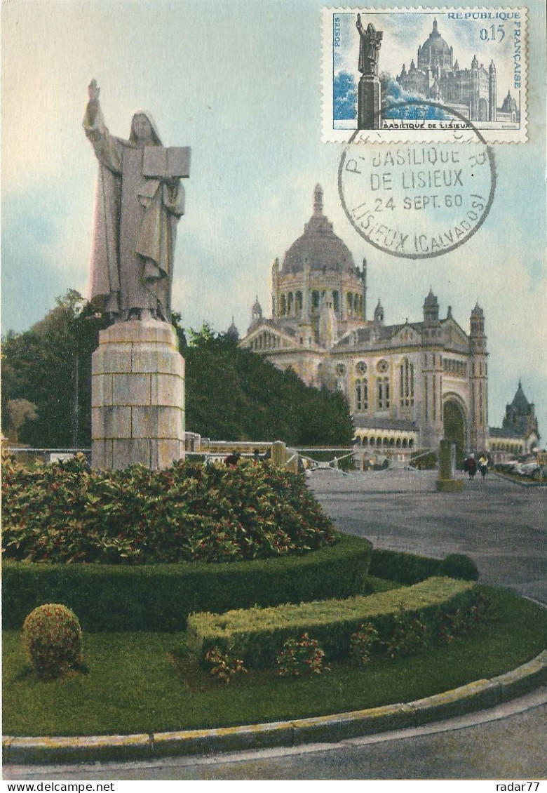 Carte 1er Jour FDC N°1268 Basilique De Lisieux - Lisieux - 24/09/1960 - 1960-1969