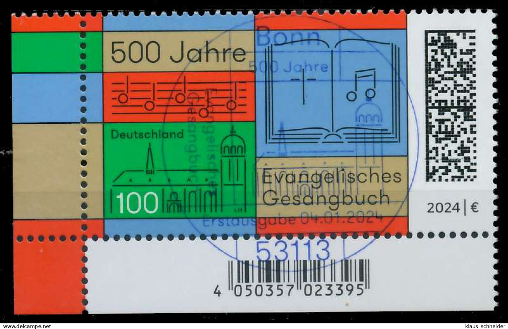 BRD BUND 2024 Nr 3809 ESST Zentrisch Gestempelt ECKE-ULI X723536 - Used Stamps