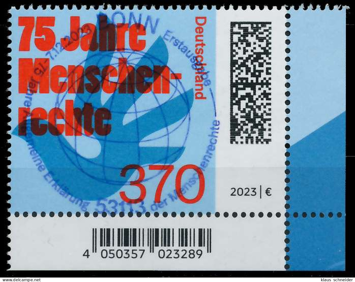 BRD BUND 2023 Nr 3805 ESST Zentrisch Gestempelt ECKE-URE X7235FE - Used Stamps