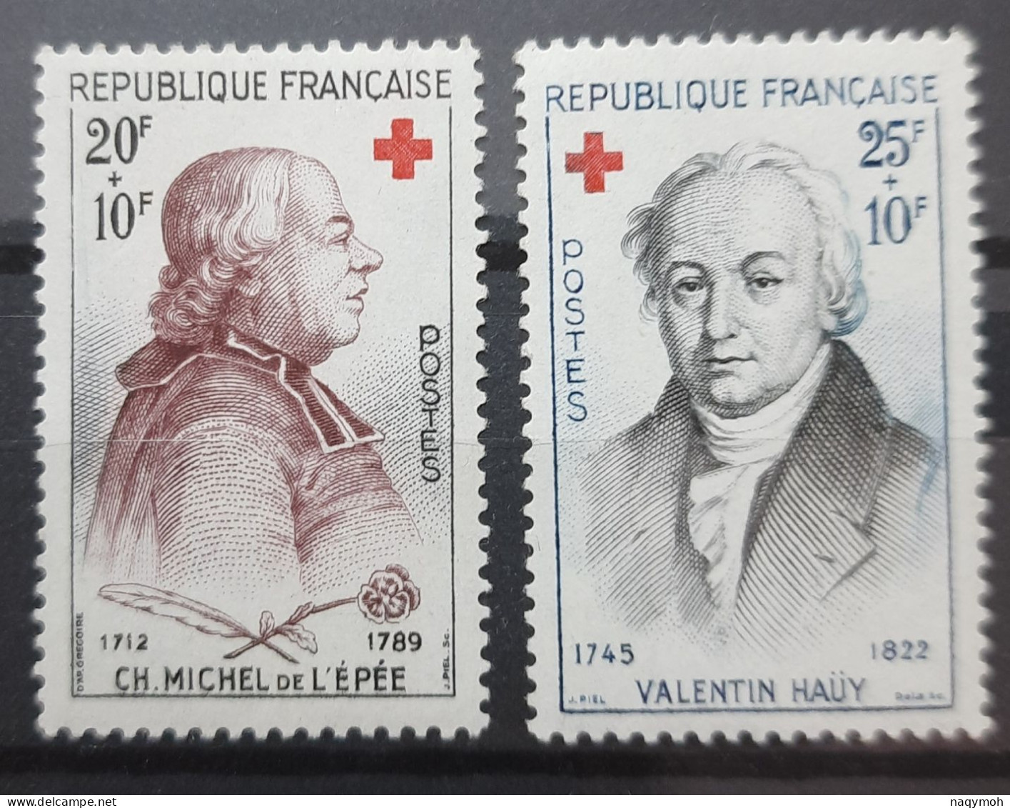 France Yvert 1226-1227**  Année 1959 Paire Croix Rouge MNH. - Neufs